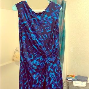 Blue speckled dress
